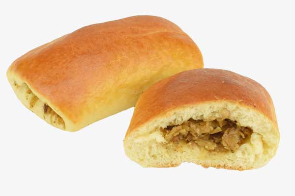 pączek z marmoladą w pudrze